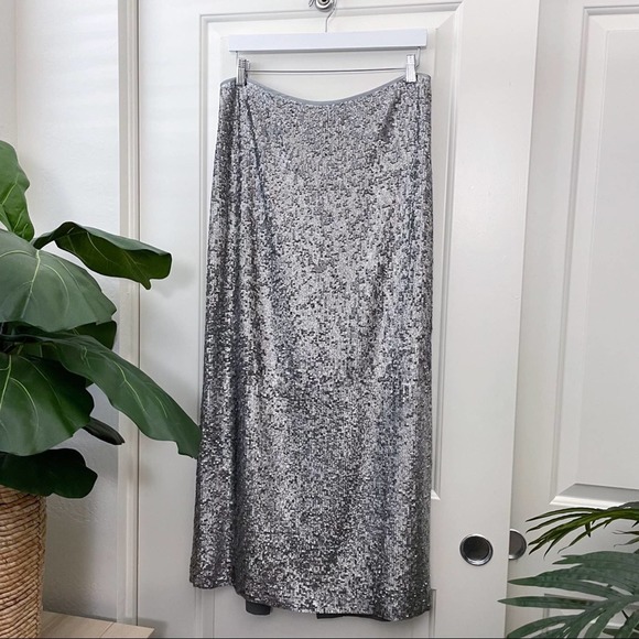Talbots Dresses & Skirts - Talbots Dark Grey Sequin Maxi Skirt 12P